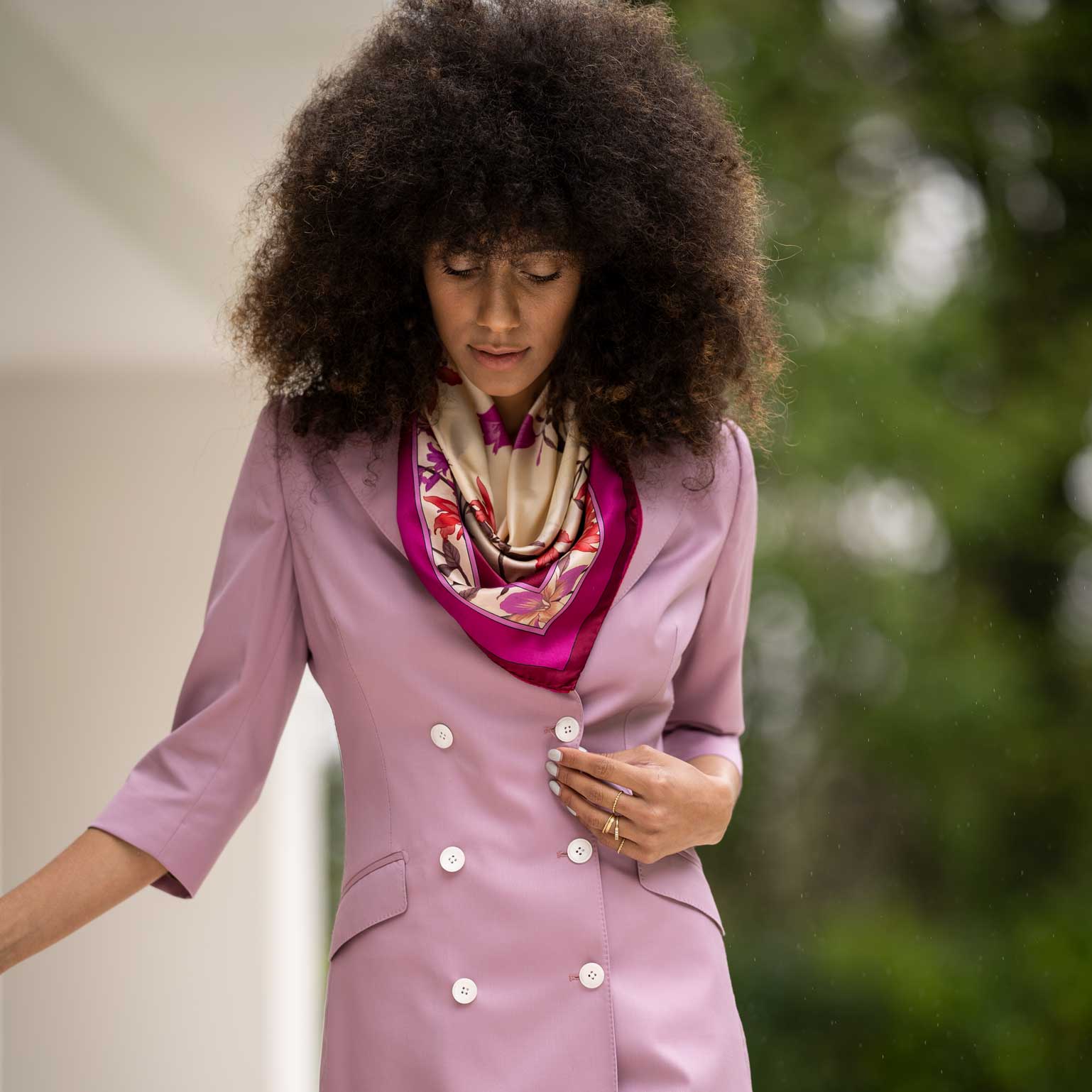 Serena - Silk Foulard - Fuchsia - My Men's Shop