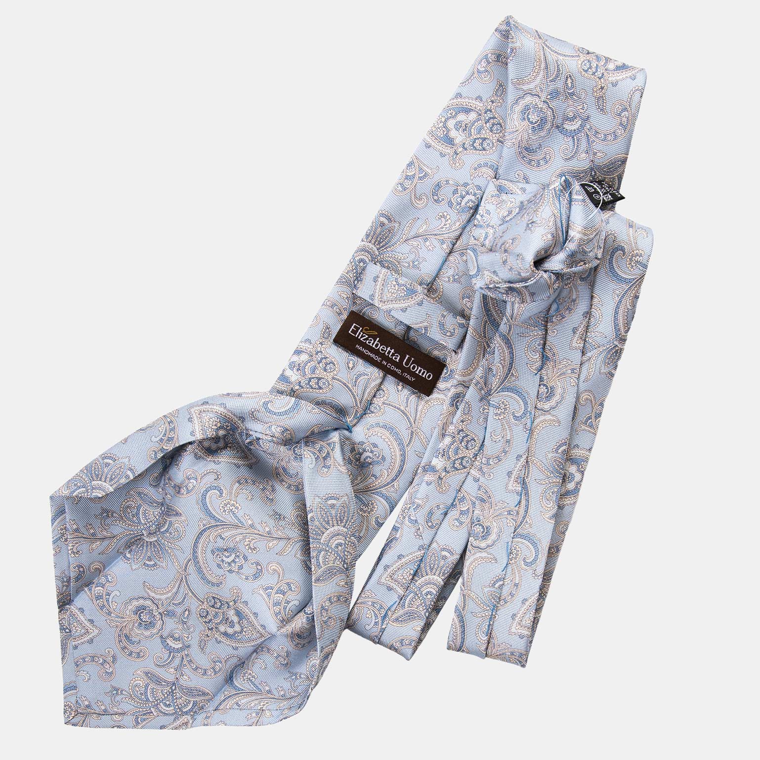 Novara - Printed Silk Tie - Sky Blue - My Men's Shop