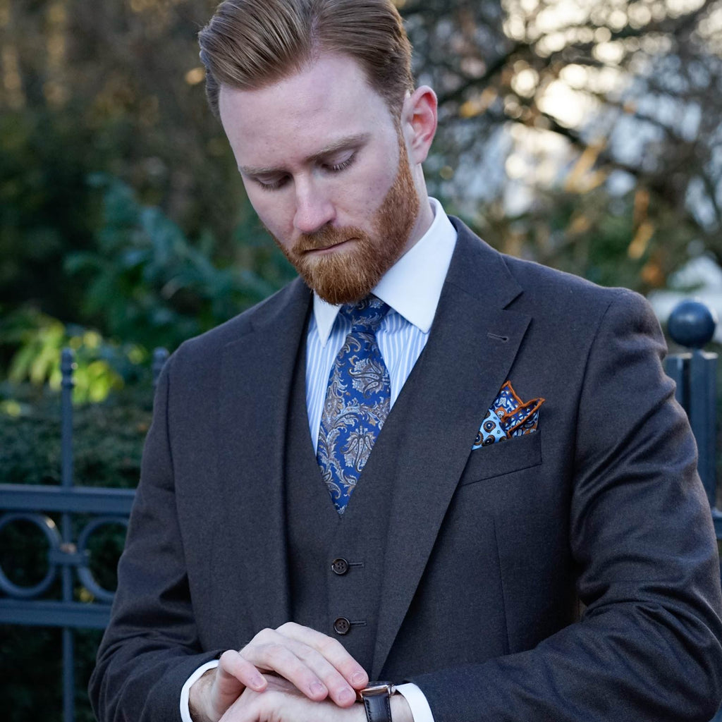 Imola - Silk Pocket Square - Sky Blue - My Men's Shop