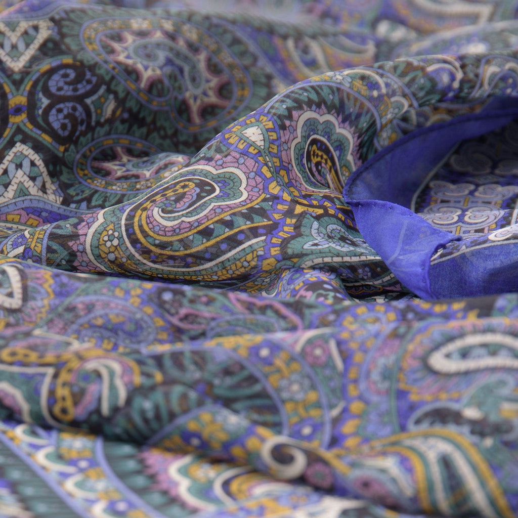 Ambra - Silk Scarf Shawl - Blueberry - My Men's Shop