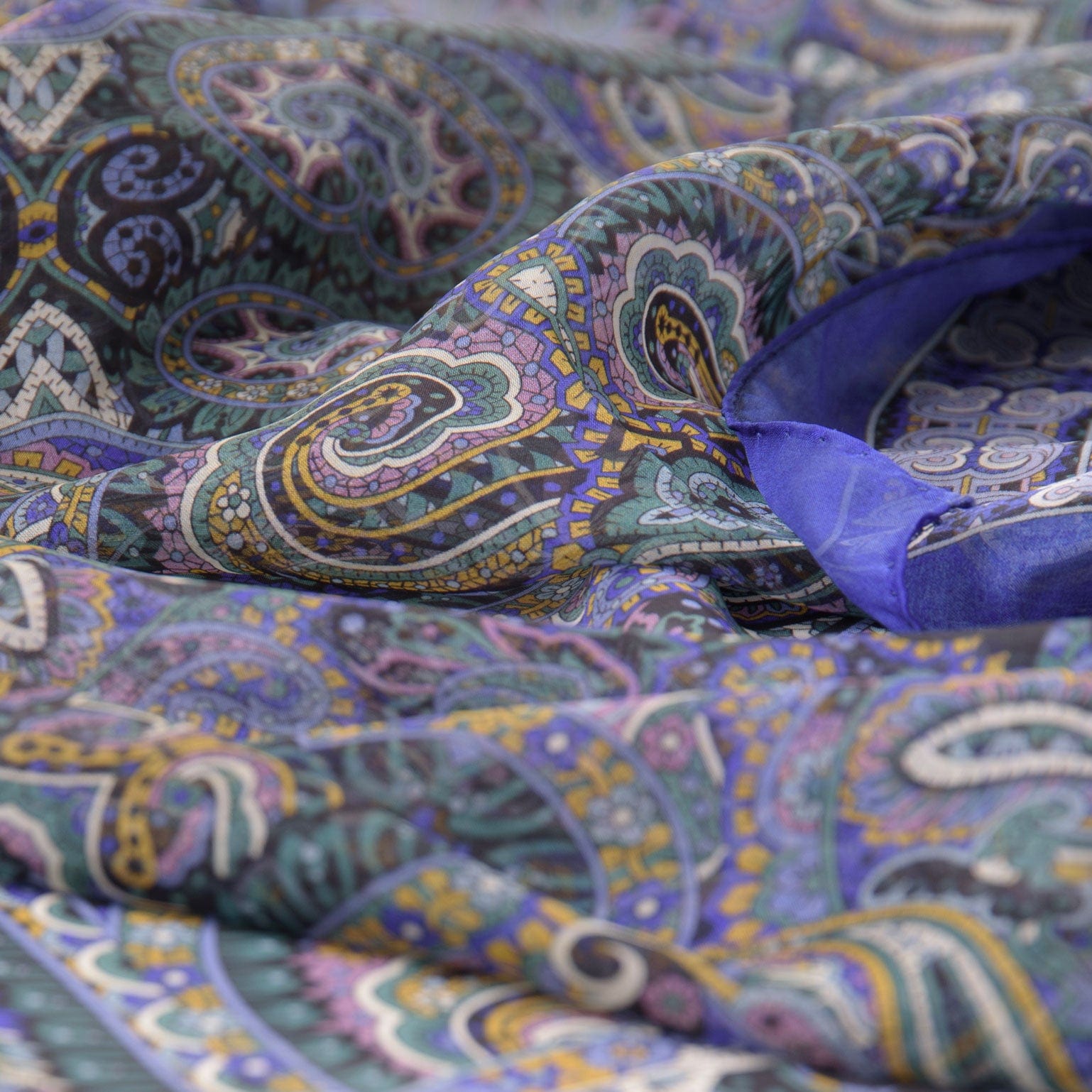 Ambra - Silk Scarf Shawl - Blueberry - My Men's Shop