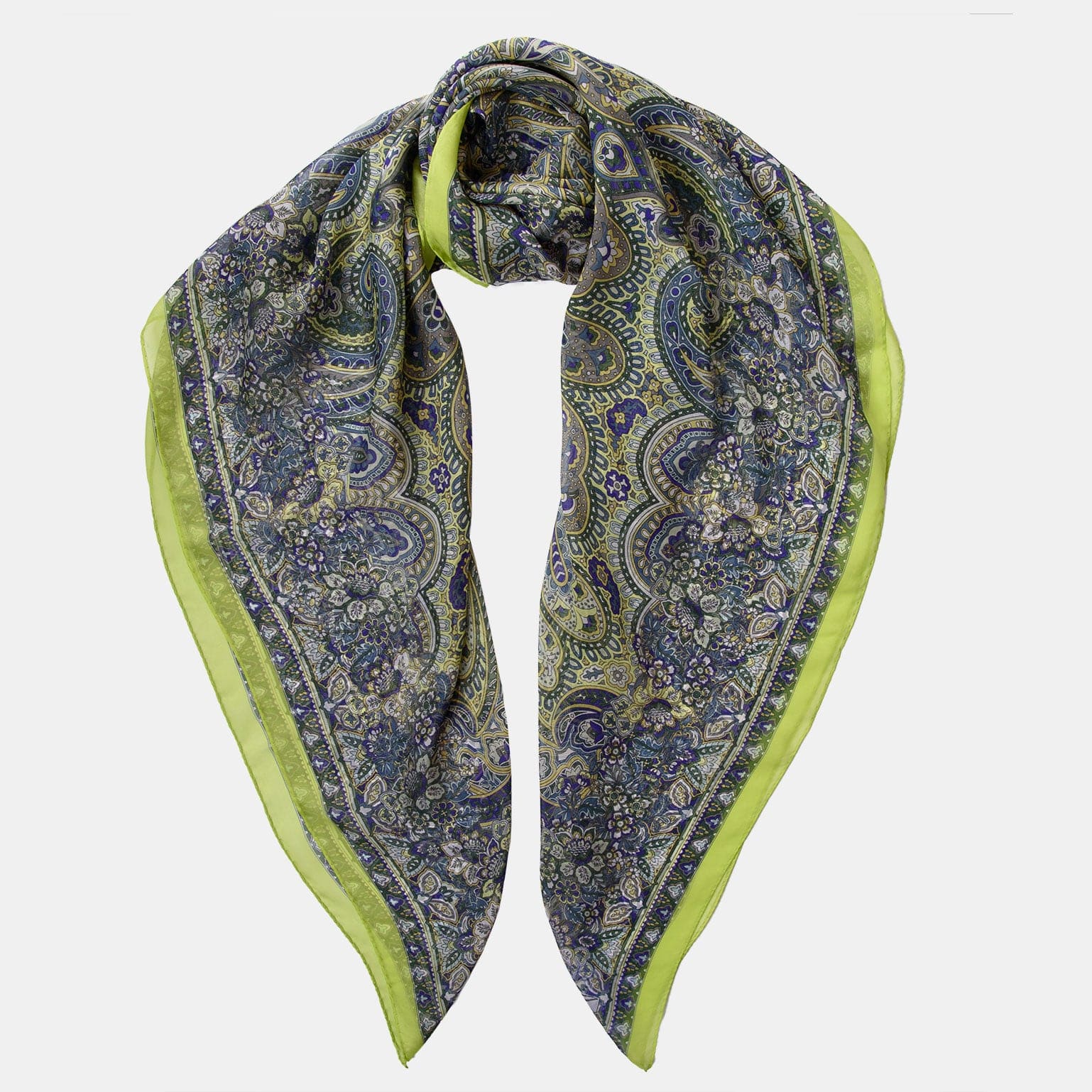 Helena - Silk Scarf Shawl - Green - My Men's Shop