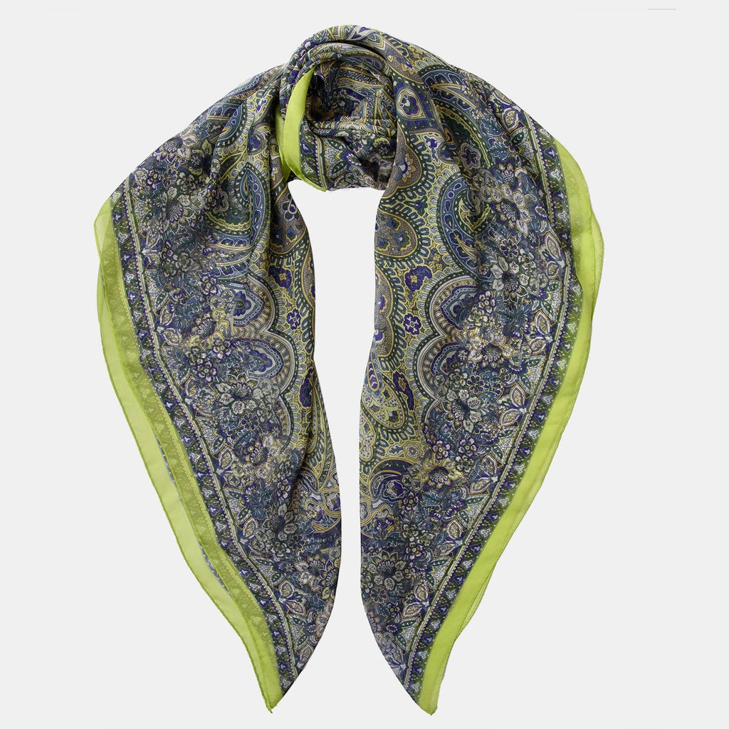 Helena - Silk Scarf Shawl - Green