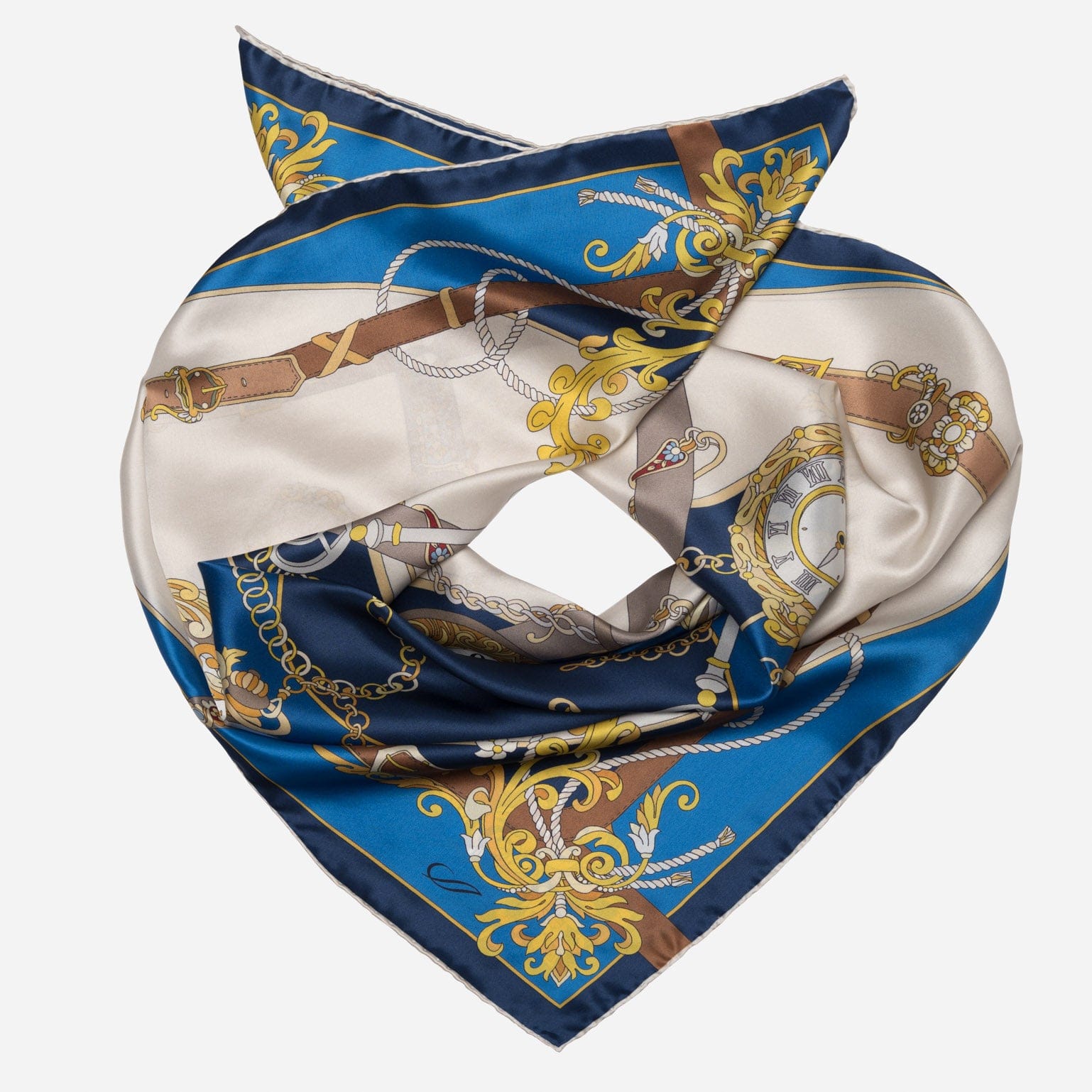 Moment in Time - Silk Foulard - Blue - My Men's Shop