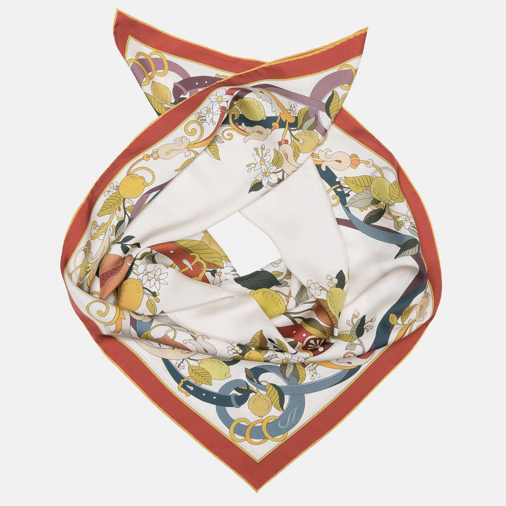 Anthea - Silk Foulard - Ivory - My Men's Shop
