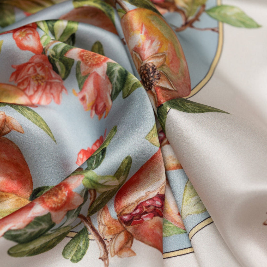 Melograno - Silk Foulard - Powder Blue - My Men's Shop