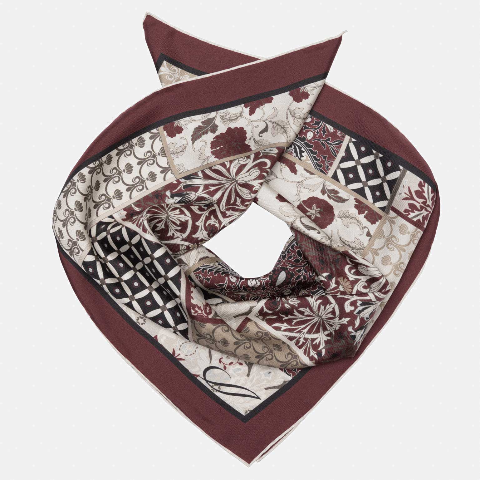 Napoli - Silk Neckerchief - Maroon - My Men's Shop