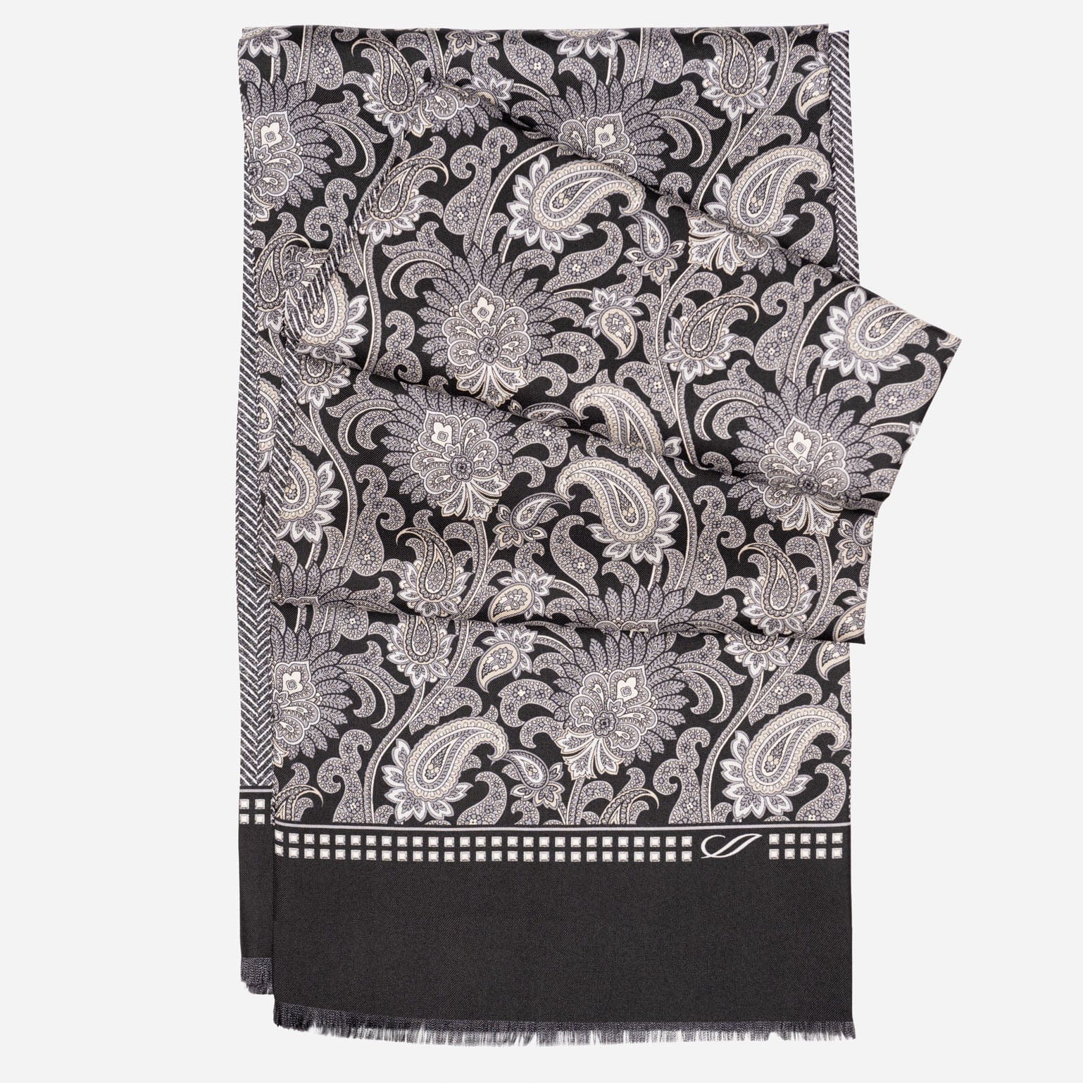 Pasquino - Reversible Silk Scarf - Black - My Men's Shop