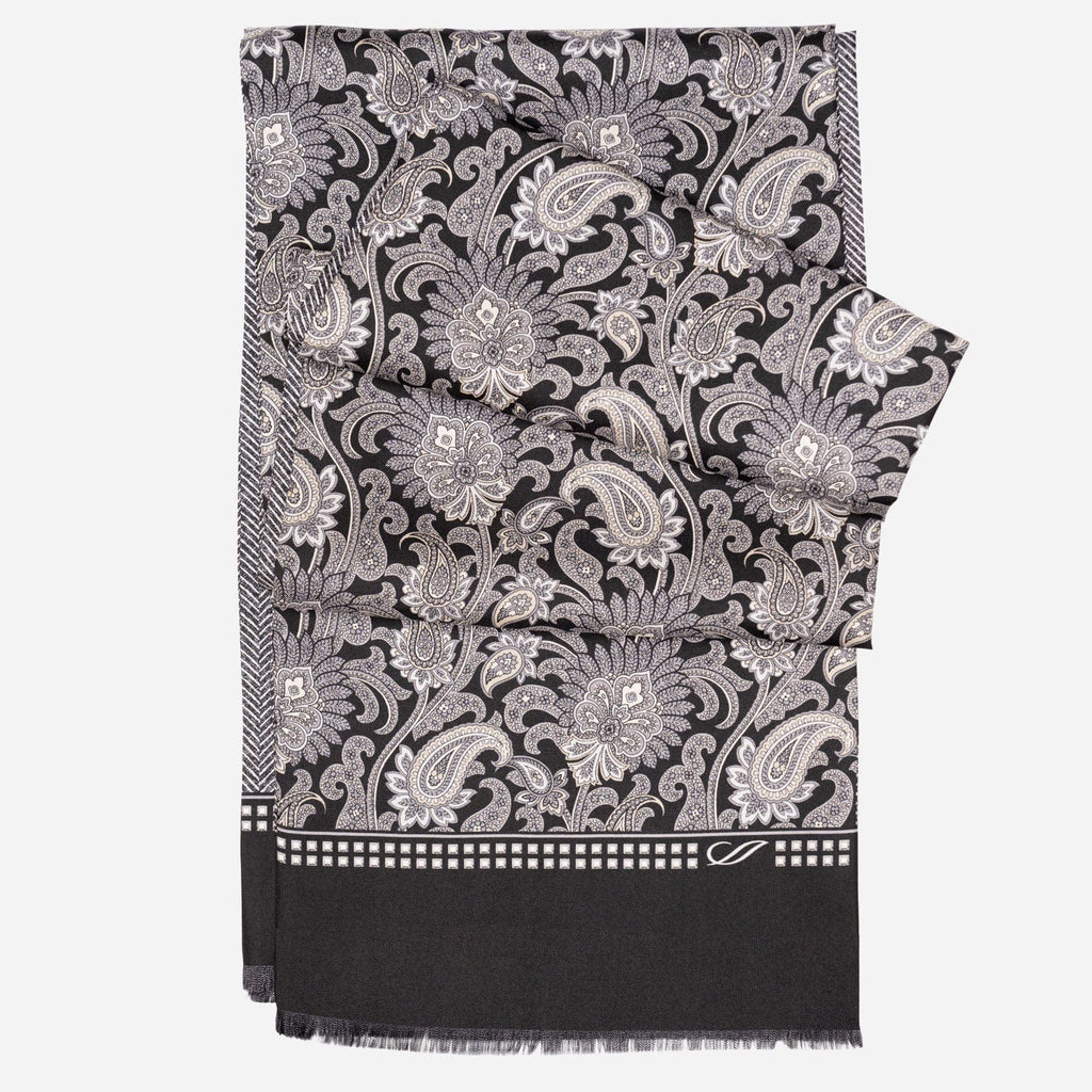 Pasquino - Reversible Silk Scarf - Black
