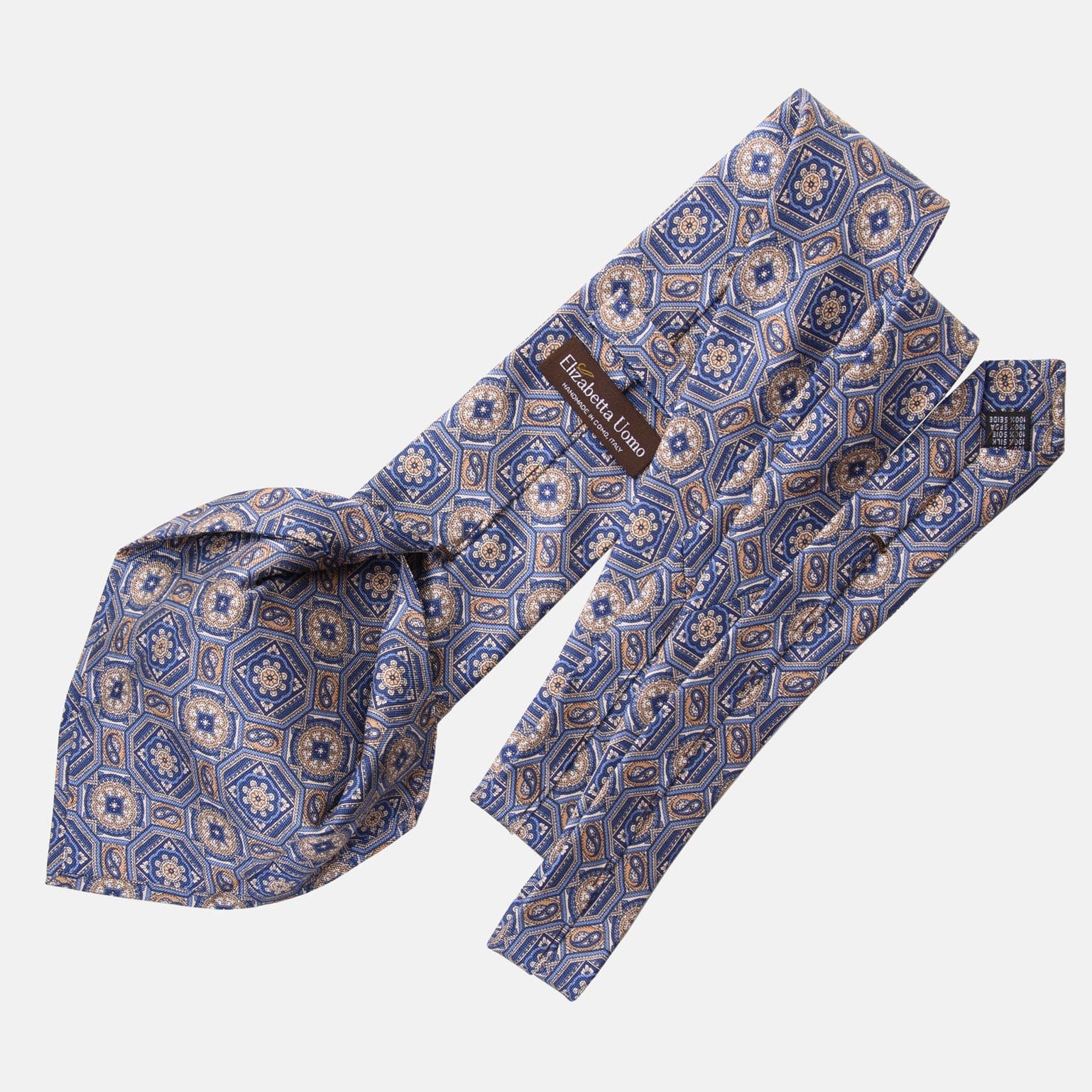 Mantova - Printed Silk Tie - Blue - My Men's Shop