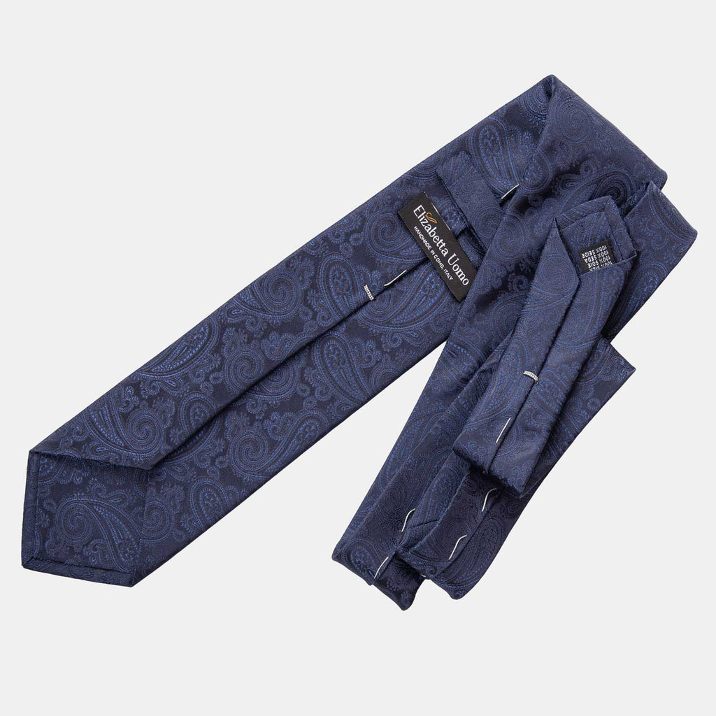 Soave - Silk Jacquard Tie - Midnight Blue - My Men's Shop