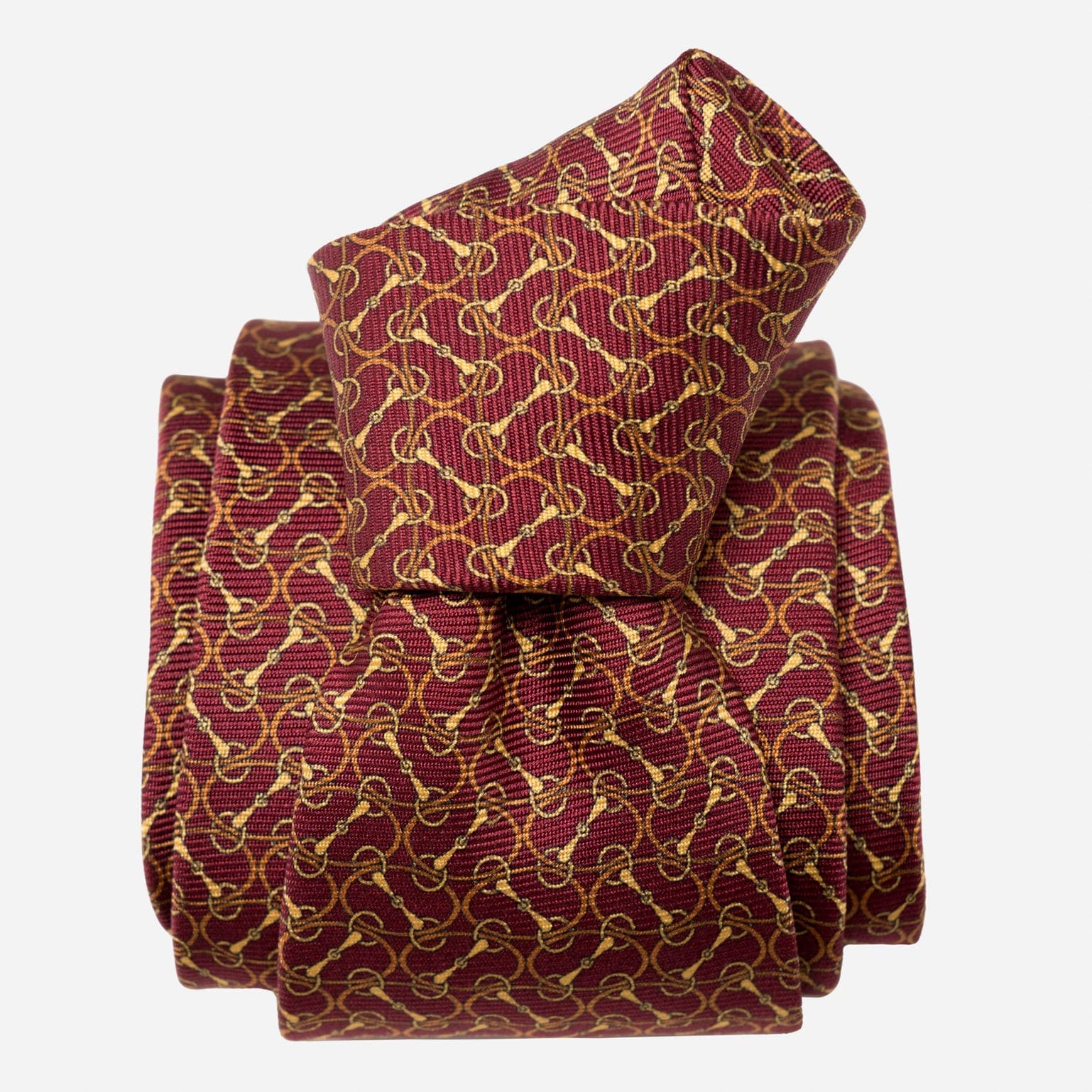 Palio - Printed Silk Tie - Burgundy - My Men's Shop