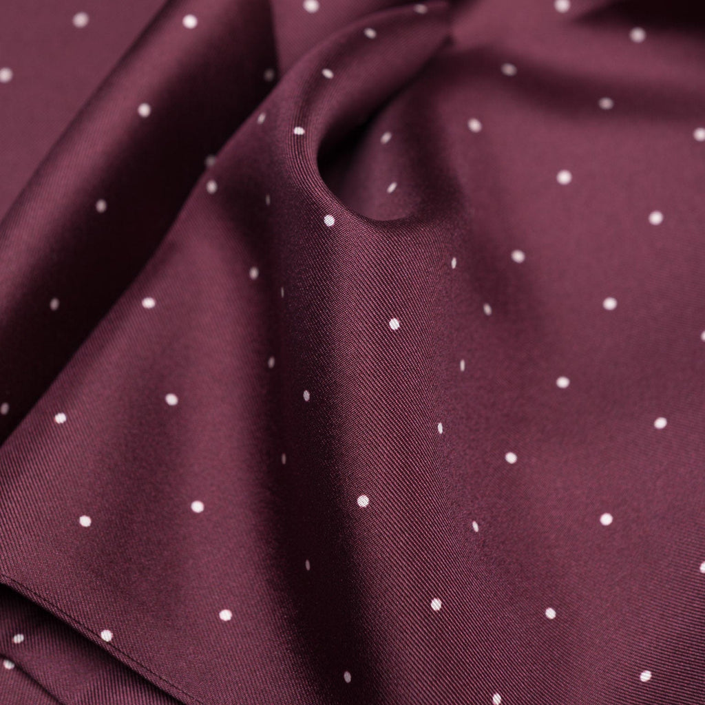 Savona - Slim Silk Scarf - Burgundy