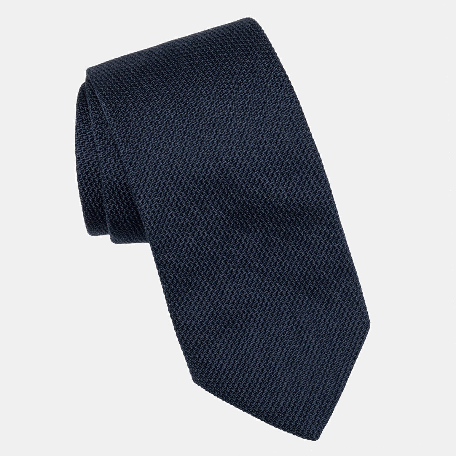 Cavour - Dark Navy Silk Grenadine Tie - My Men's Shop