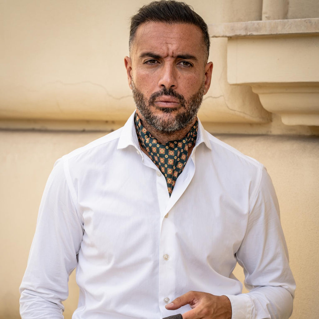 Barberini - Silk Ascot Cravat Tie - Forest - My Men's Shop