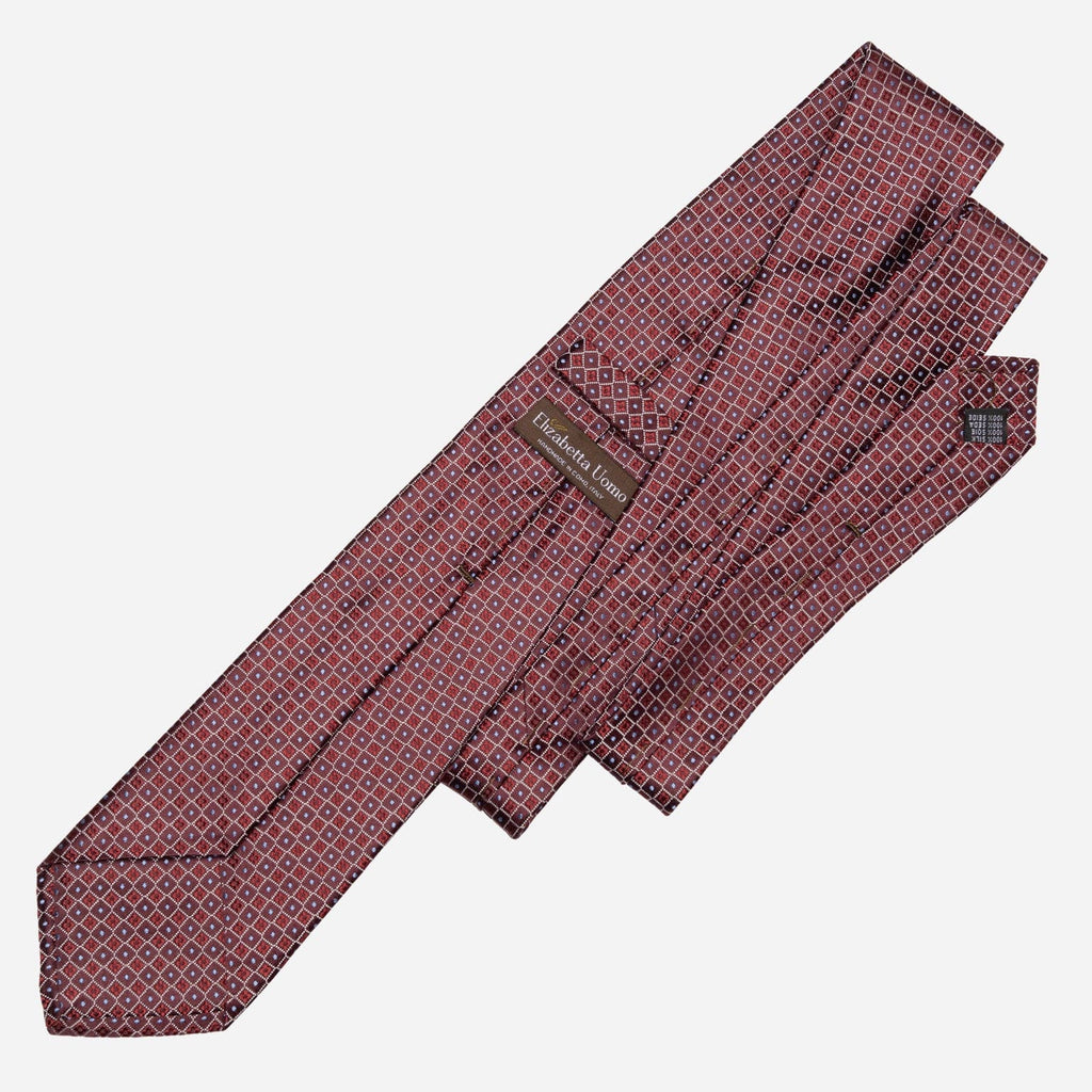 Ravenna - Silk Jacquard Tie - Burgundy - My Men's Shop