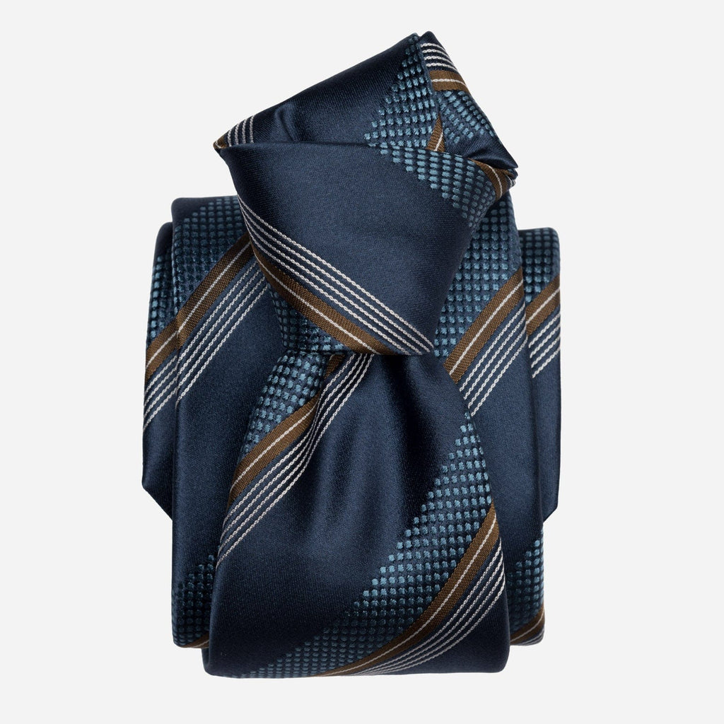 Corso - Silk Jacquard Tie - Petrol Blue