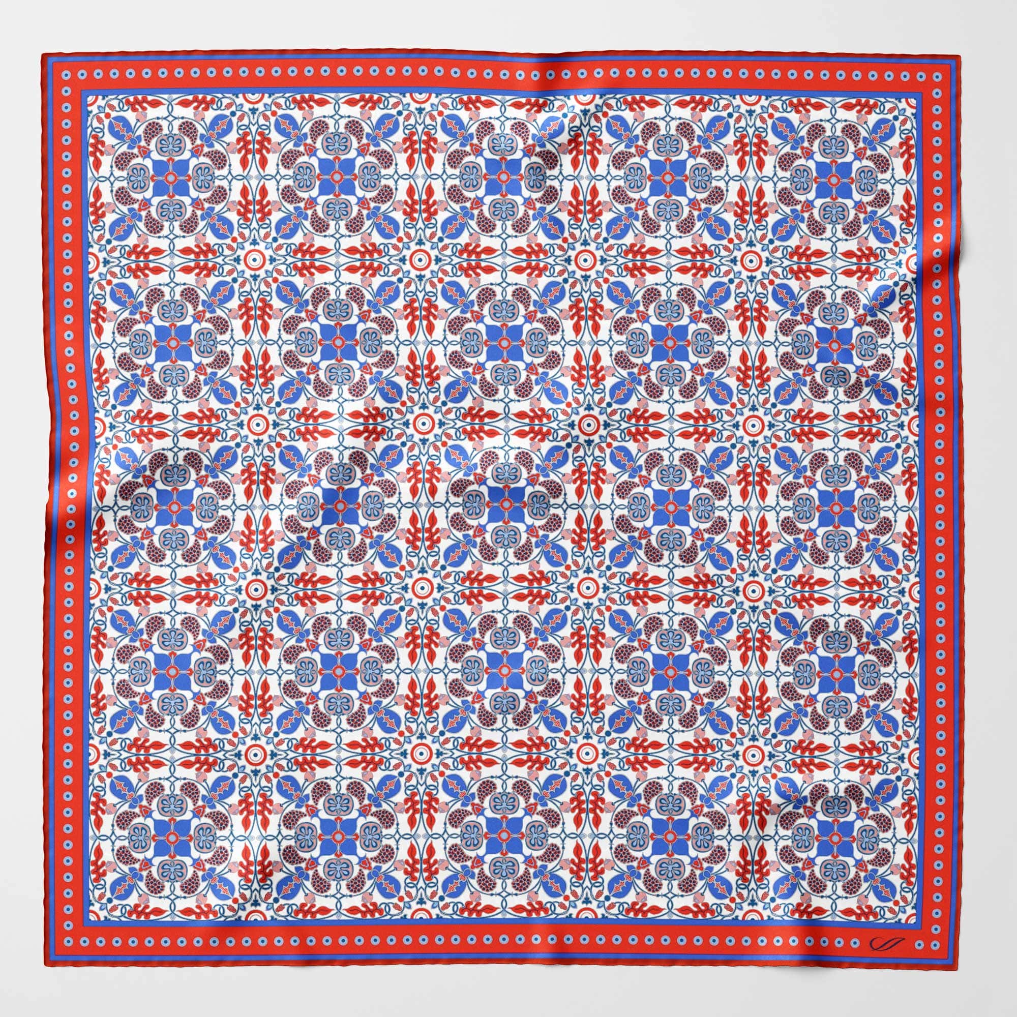 Nebbiolo - Silk Pocket Square - Red