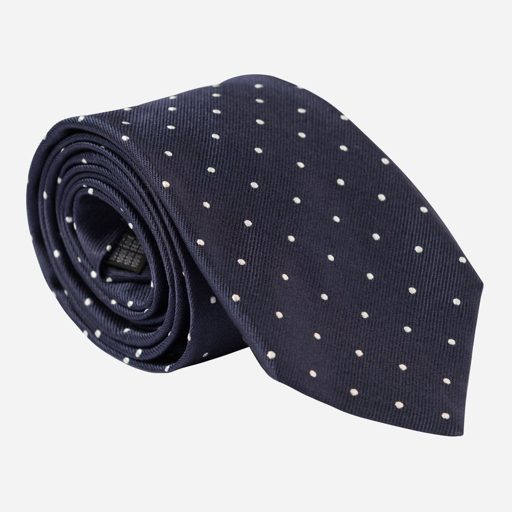 Pisa - Silk Jacquard Tie - Navy