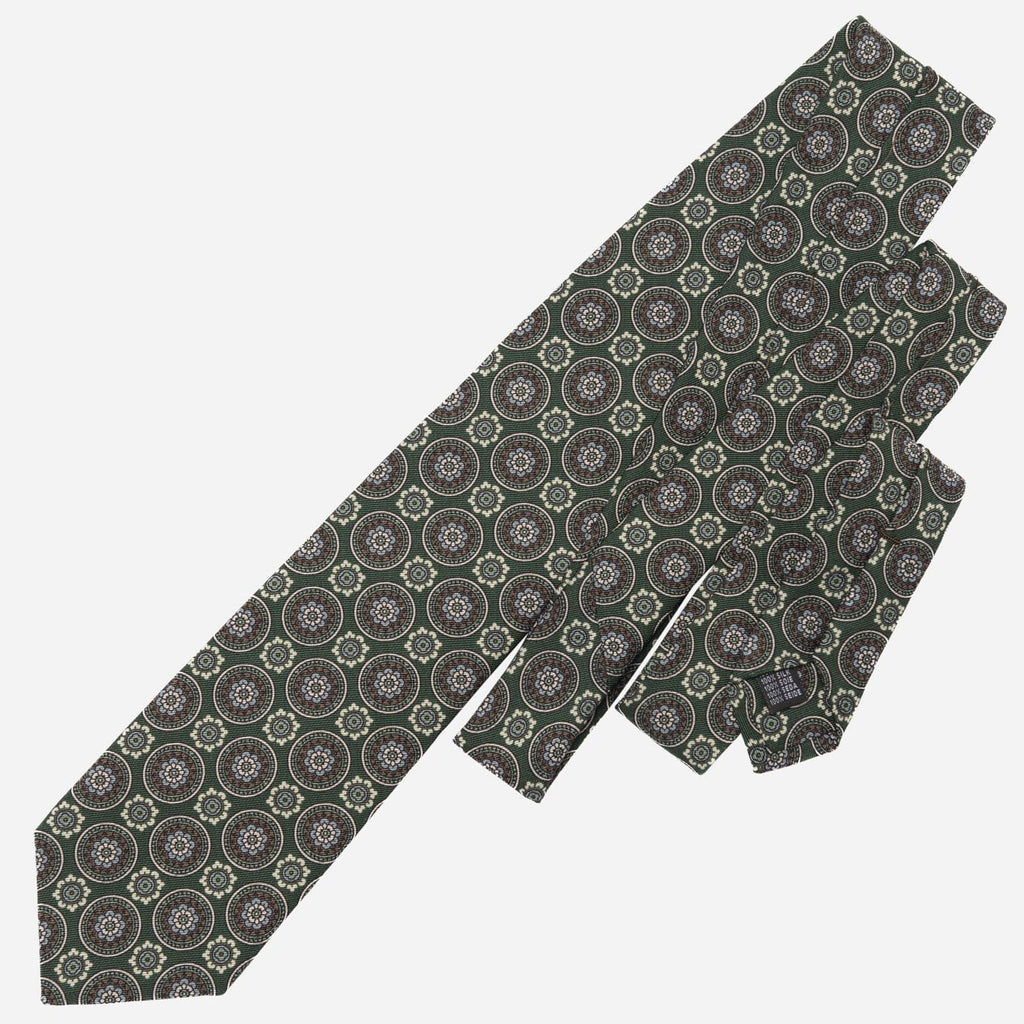La Vigna - Printed Wool & Silk Tie - Green - My Men's Shop