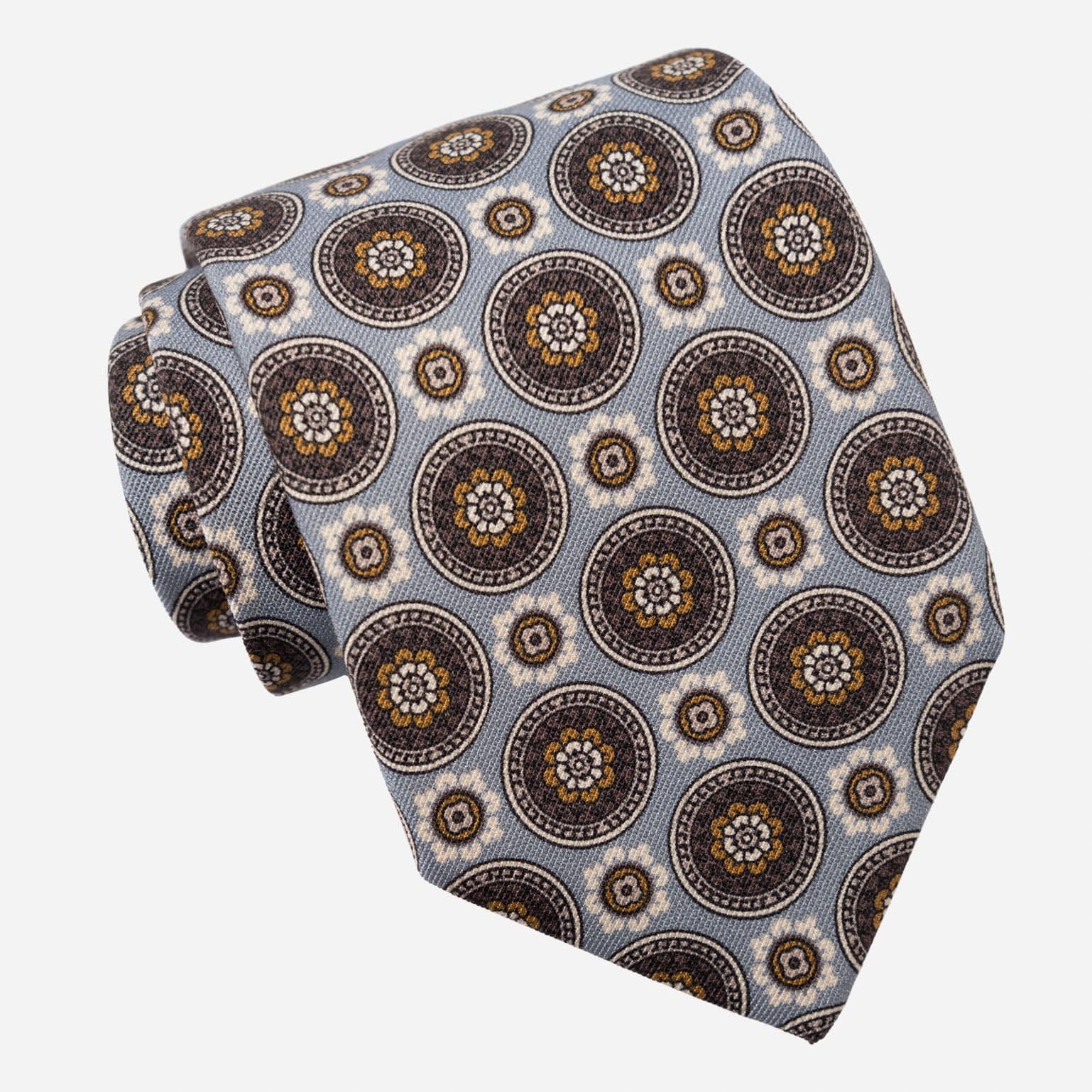 La Vigna - Printed Wool & Silk Tie - Grey