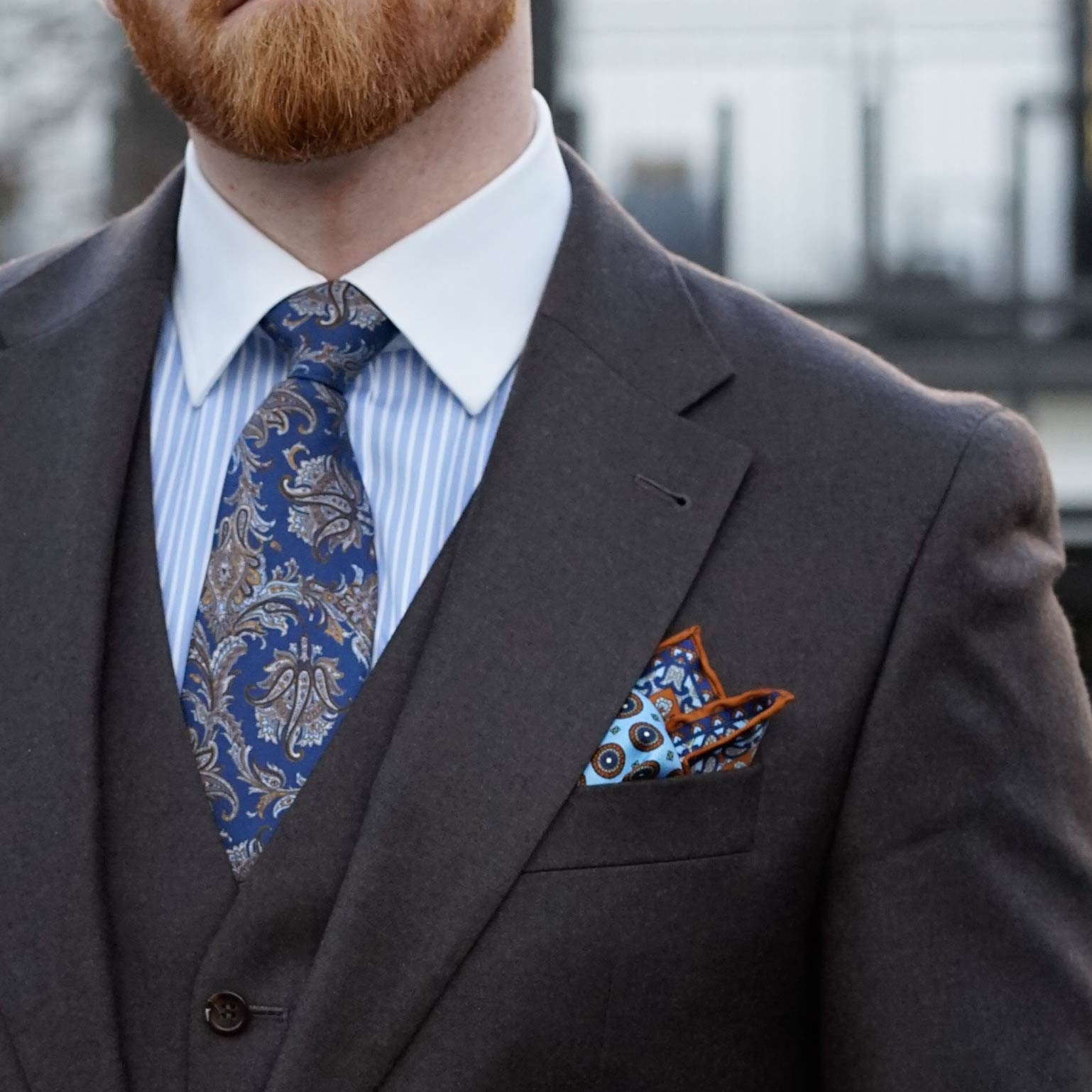 Imola - Silk Pocket Square - Sky Blue - My Men's Shop