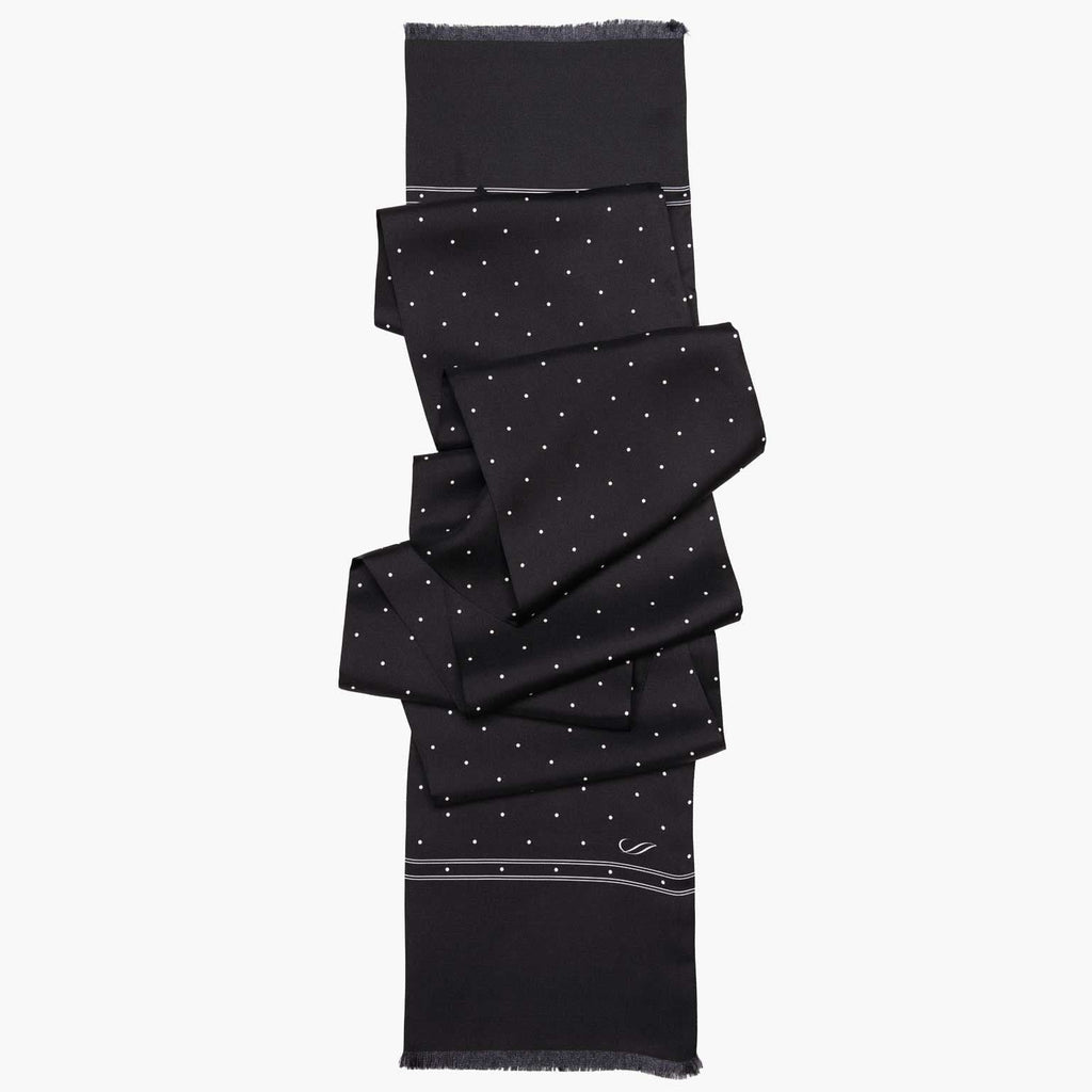 Savona - Slim Silk Scarf - Black - My Men's Shop