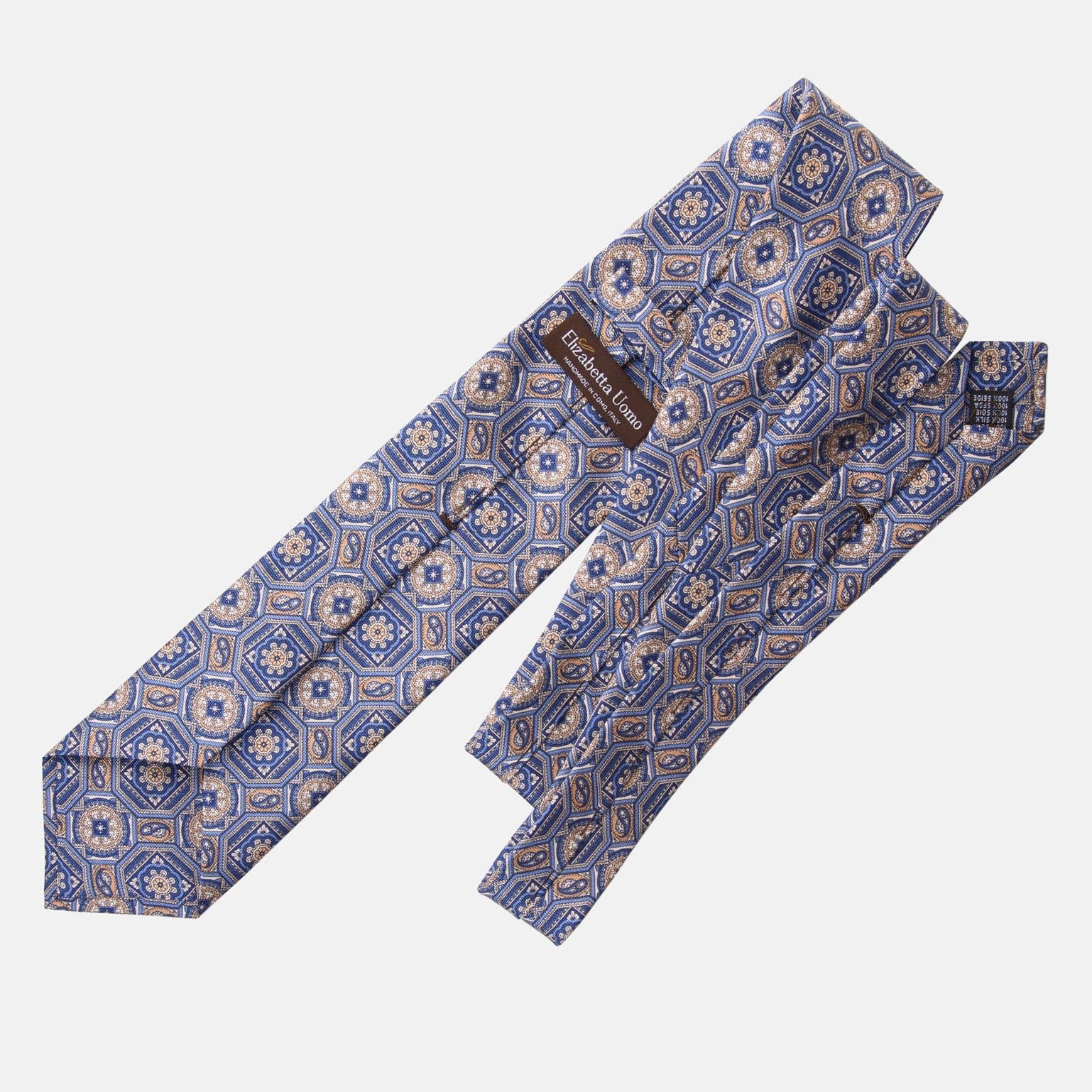 Mantova - Printed Silk Tie - Blue - My Men's Shop