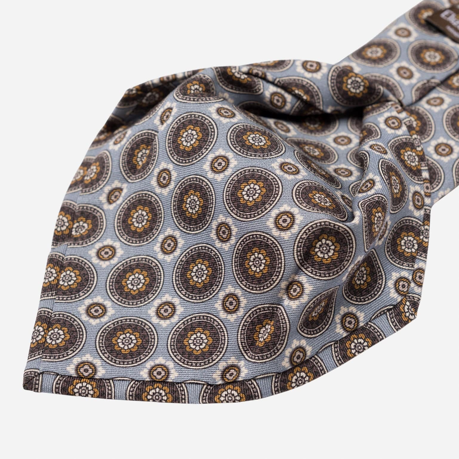 La Vigna - Printed Wool & Silk Tie - Grey
