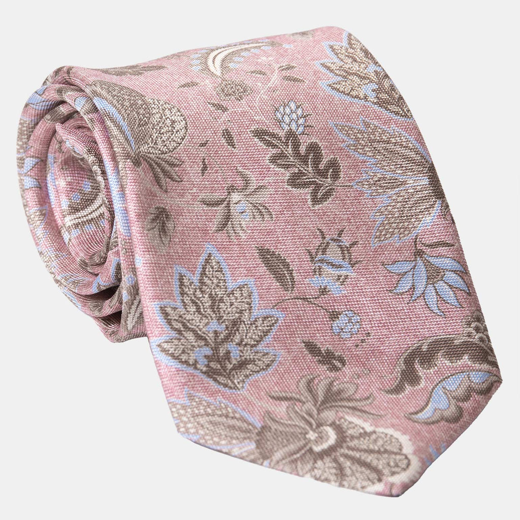 Medici - Printed Silk Tie - Pink - My Men's Shop