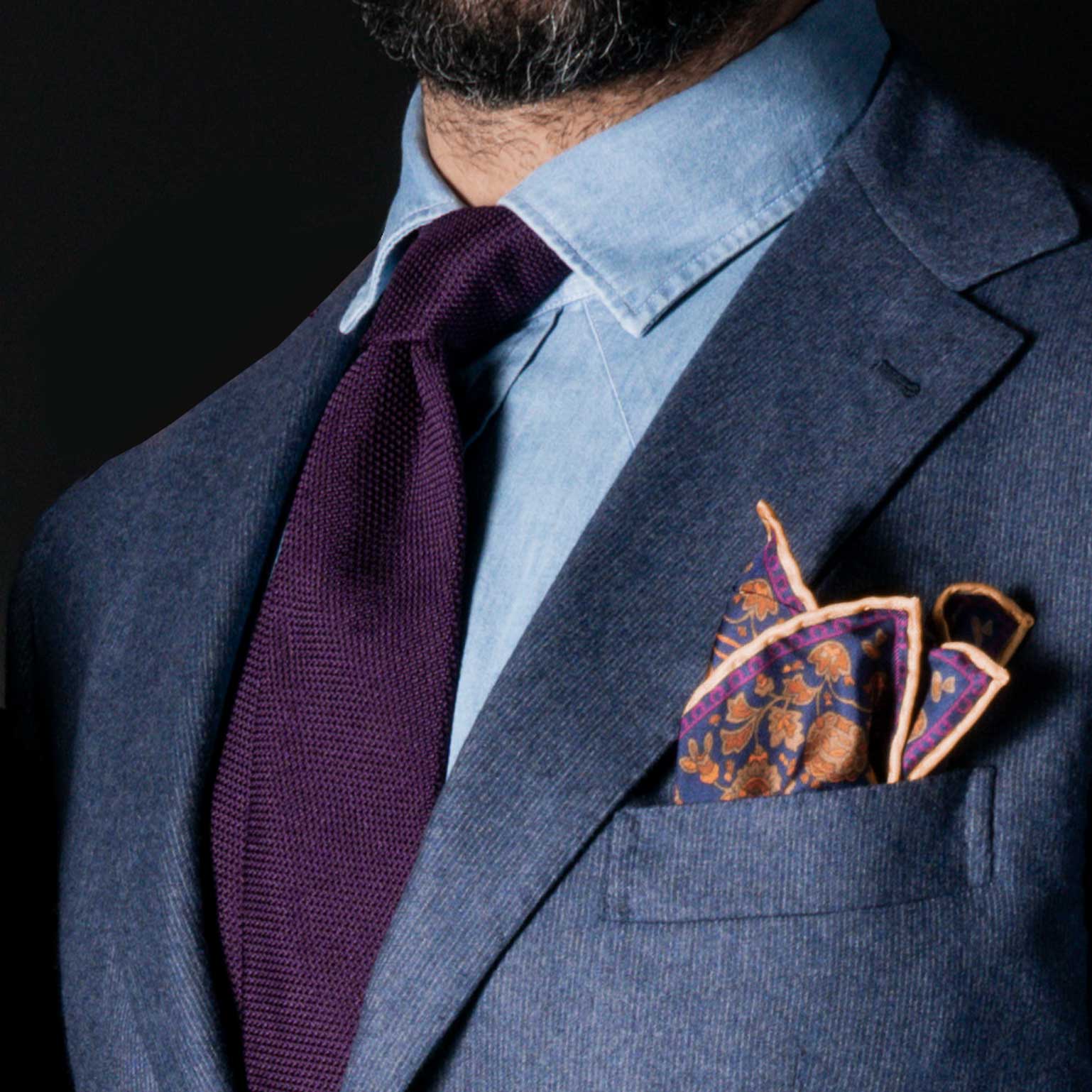 Plum - Silk Grenadine Tie - My Men's Shop