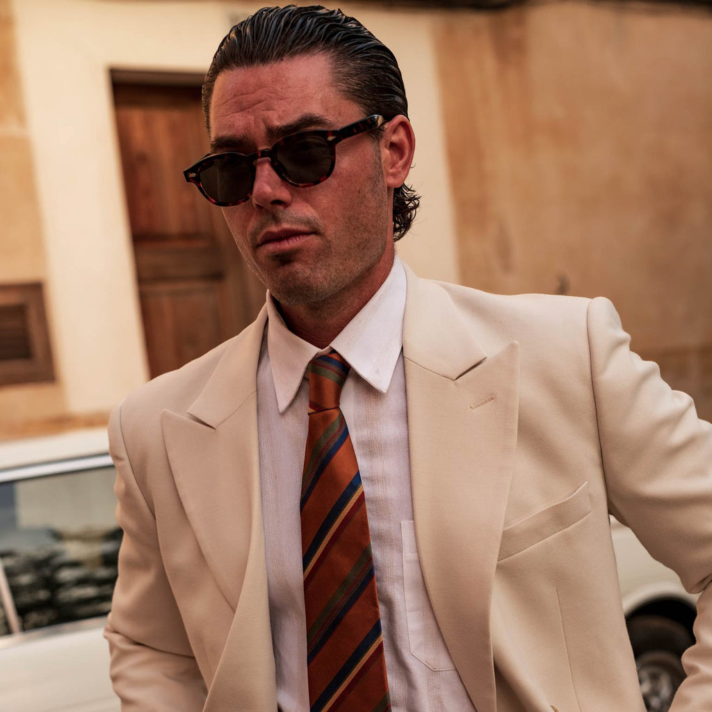 Battisti - Silk Jacquard Tie - Ginger - My Men's Shop