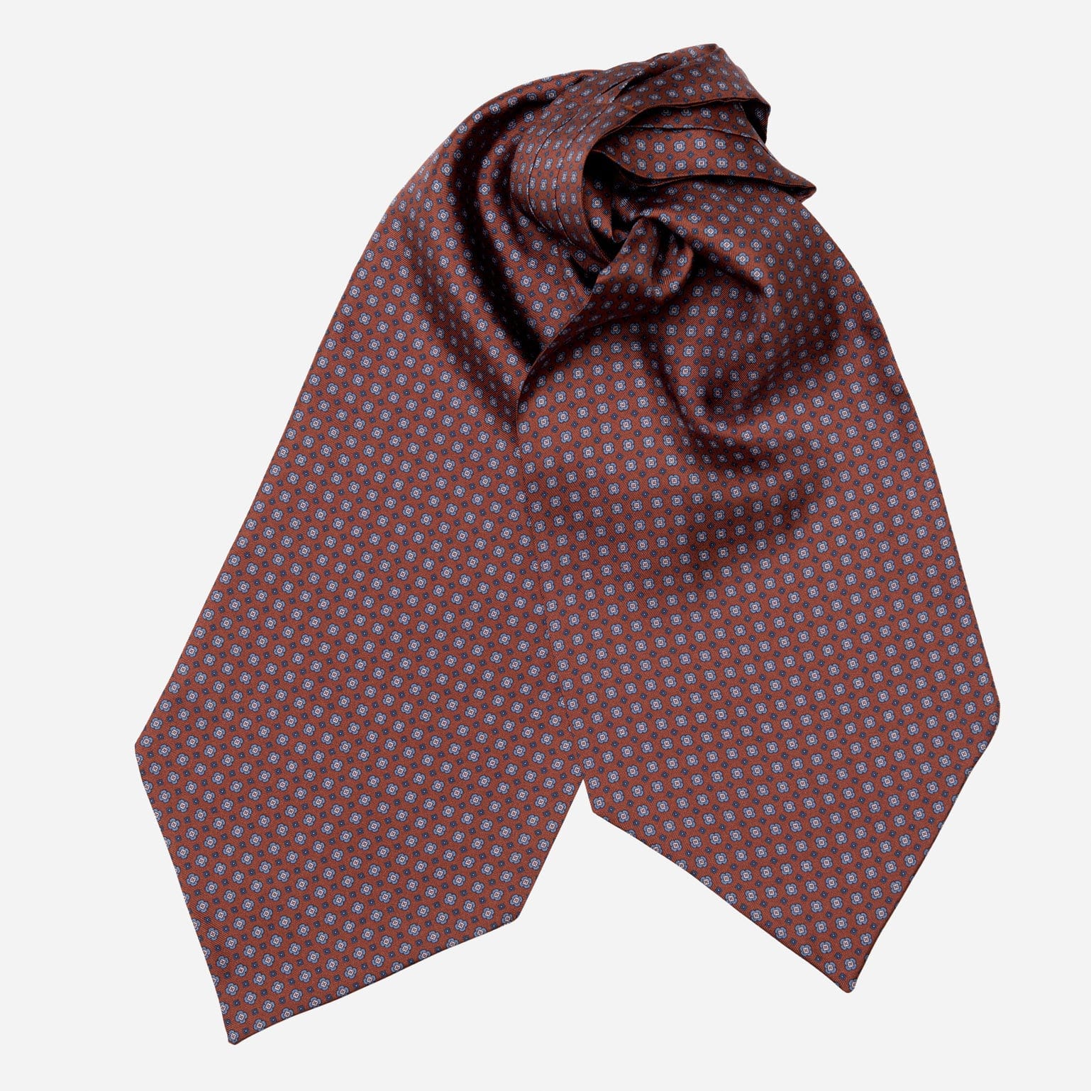 Navona - Silk Ascot Cravat Tie - Chocolate - My Men's Shop
