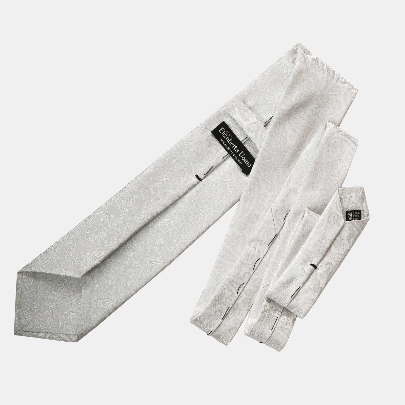 Soave - Silk Jacquard Tie - Silver Pearl - My Men's Shop