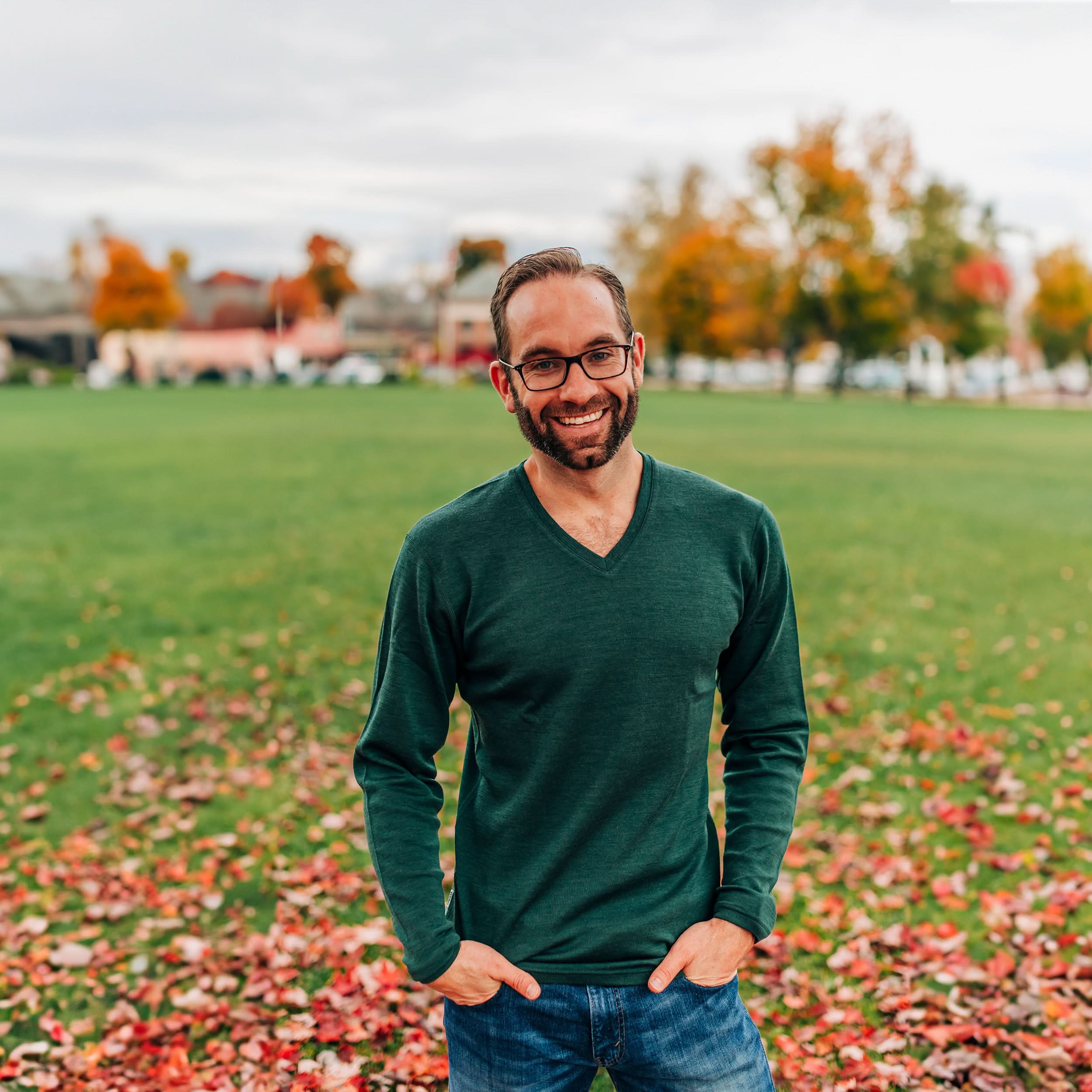 Midweight - Men's Long Sleeve V-Neck Sweater 100% Merino Wool - My Men's Shop