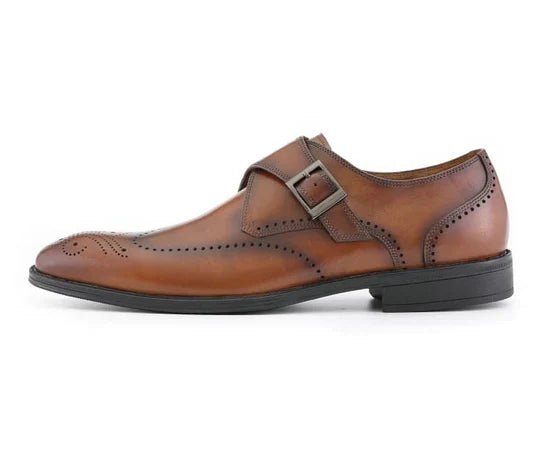 ASHER GREEN - AG1274 LEATHER MONK SLIP ON - My Men's Shop