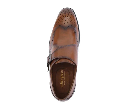ASHER GREEN - AG1274 LEATHER MONK SLIP ON - My Men's Shop