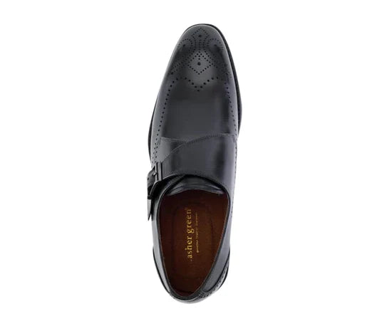 ASHER GREEN - AG1274 LEATHER MONK SLIP ON - My Men's Shop