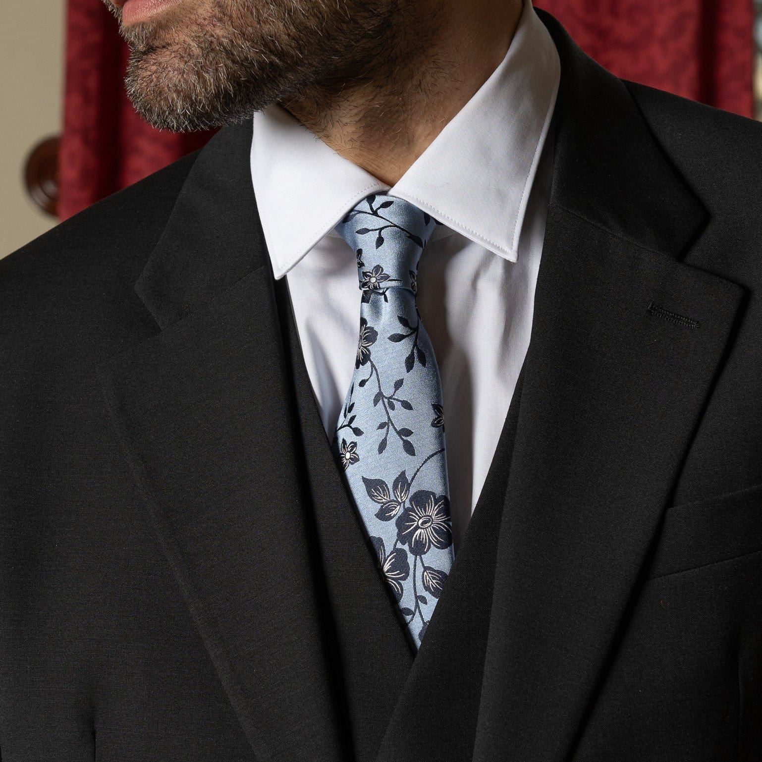 Silvio - Silk Jacquard Tie - Sky Blue
