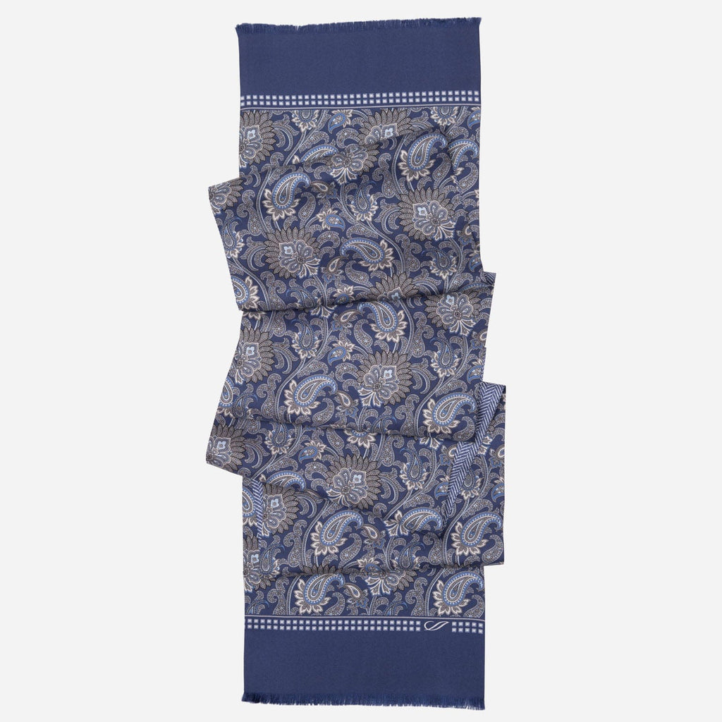 Pasquino - Reversible Silk Scarf - Navy - My Men's Shop