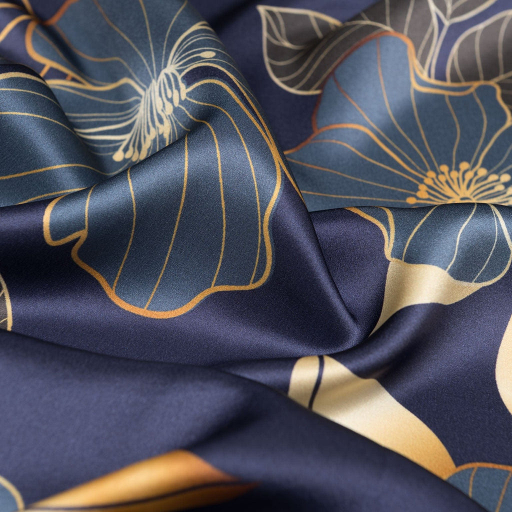 Laura - Silk Scarf Shawl - Navy - My Men's Shop