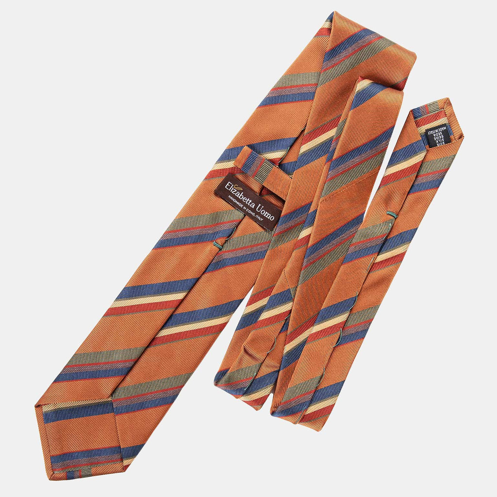 Battisti - Silk Jacquard Tie - Ginger - My Men's Shop