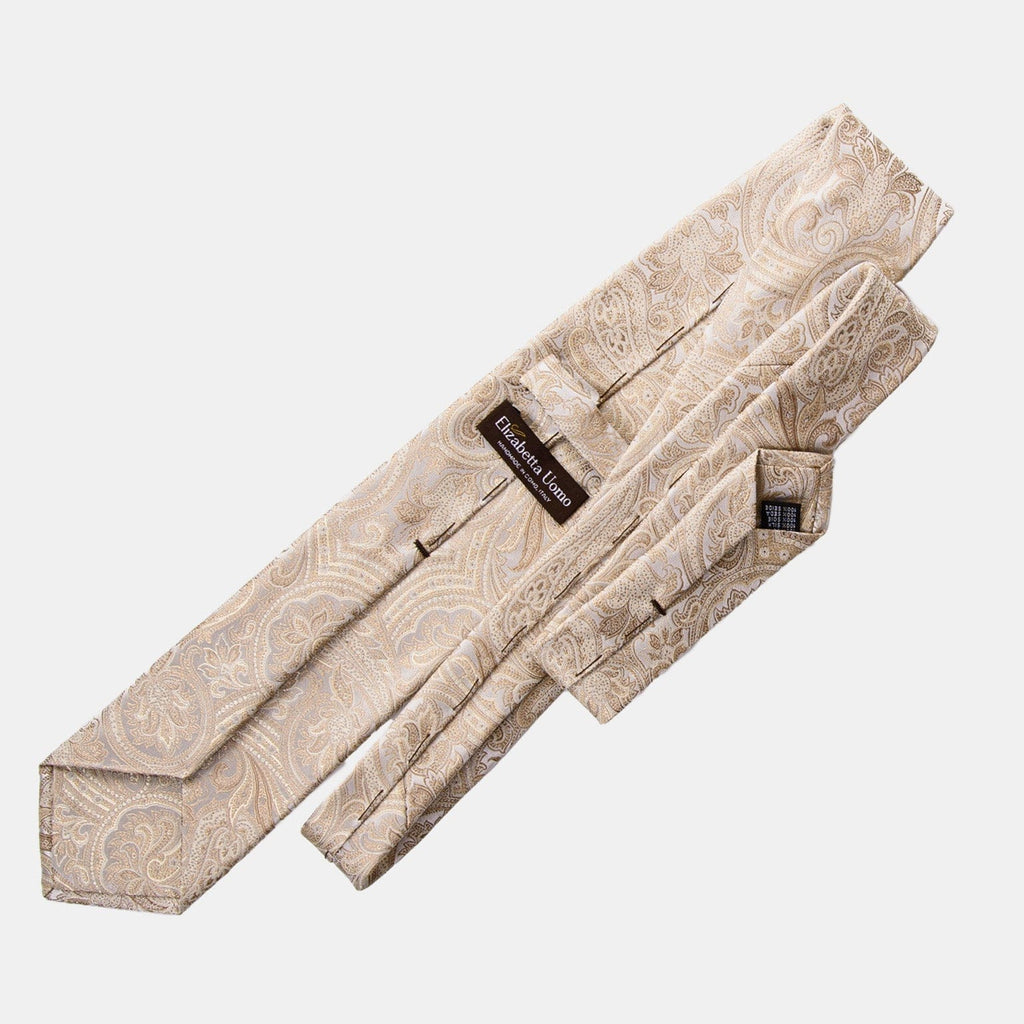 Montecarlo - Silk Jacquard Tie - Champagne - My Men's Shop