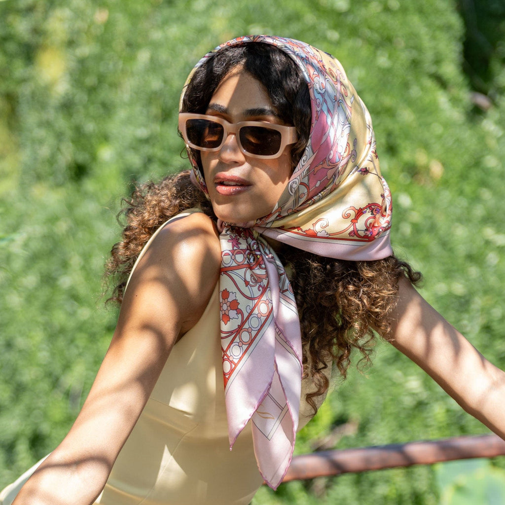 Garden of Dreams - Silk Foulard - Pink - My Men's Shop