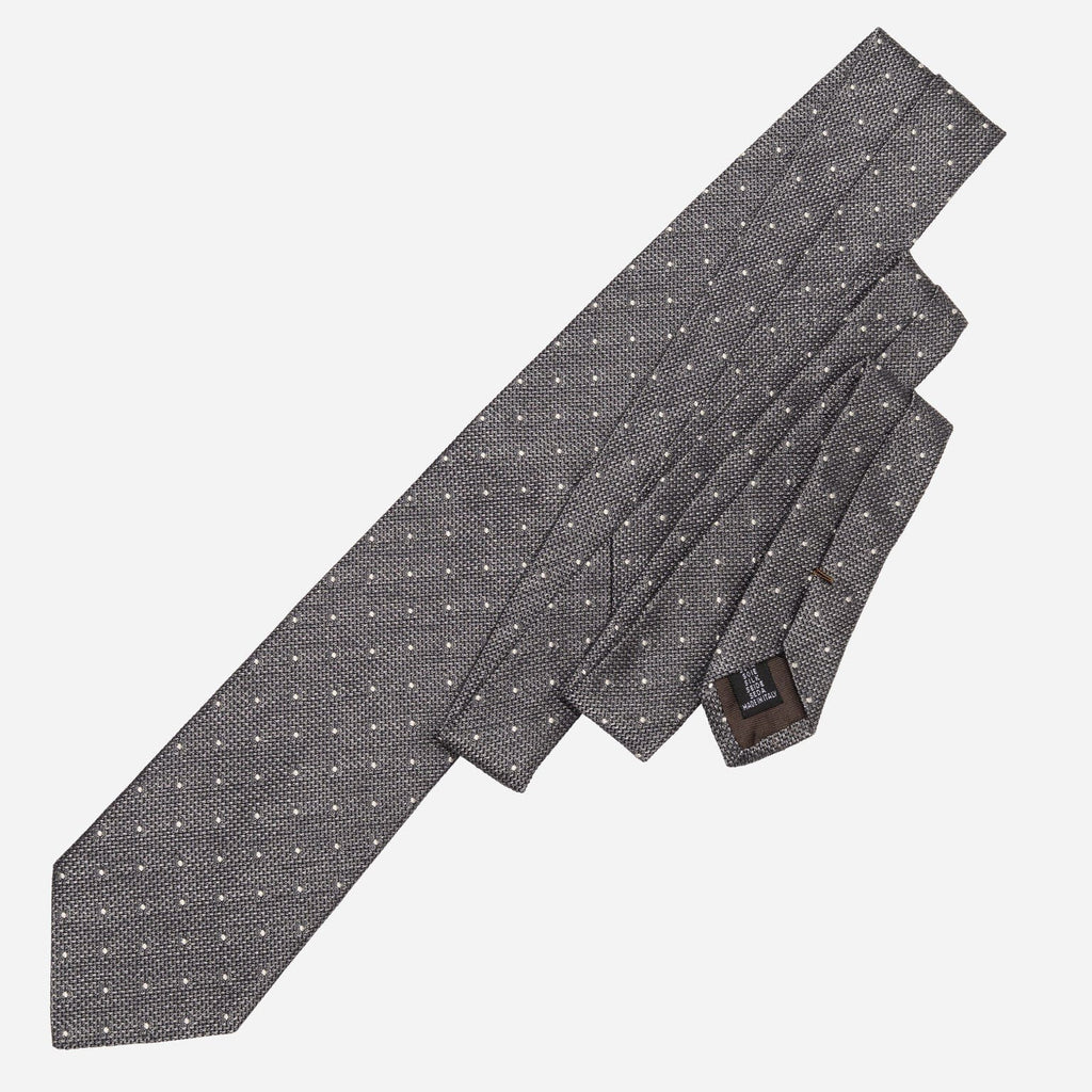 Mattei - Silk Grenadine Tie - Grey - My Men's Shop