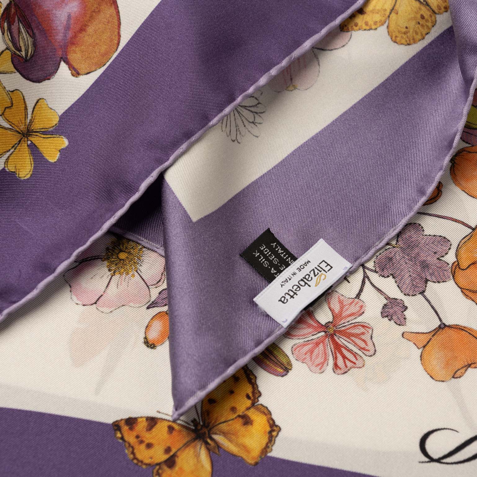 Flora - Silk Foulard - Violet - My Men's Shop