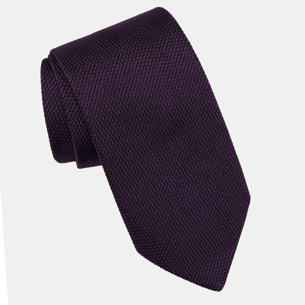Plum - Silk Grenadine Tie - My Men's Shop