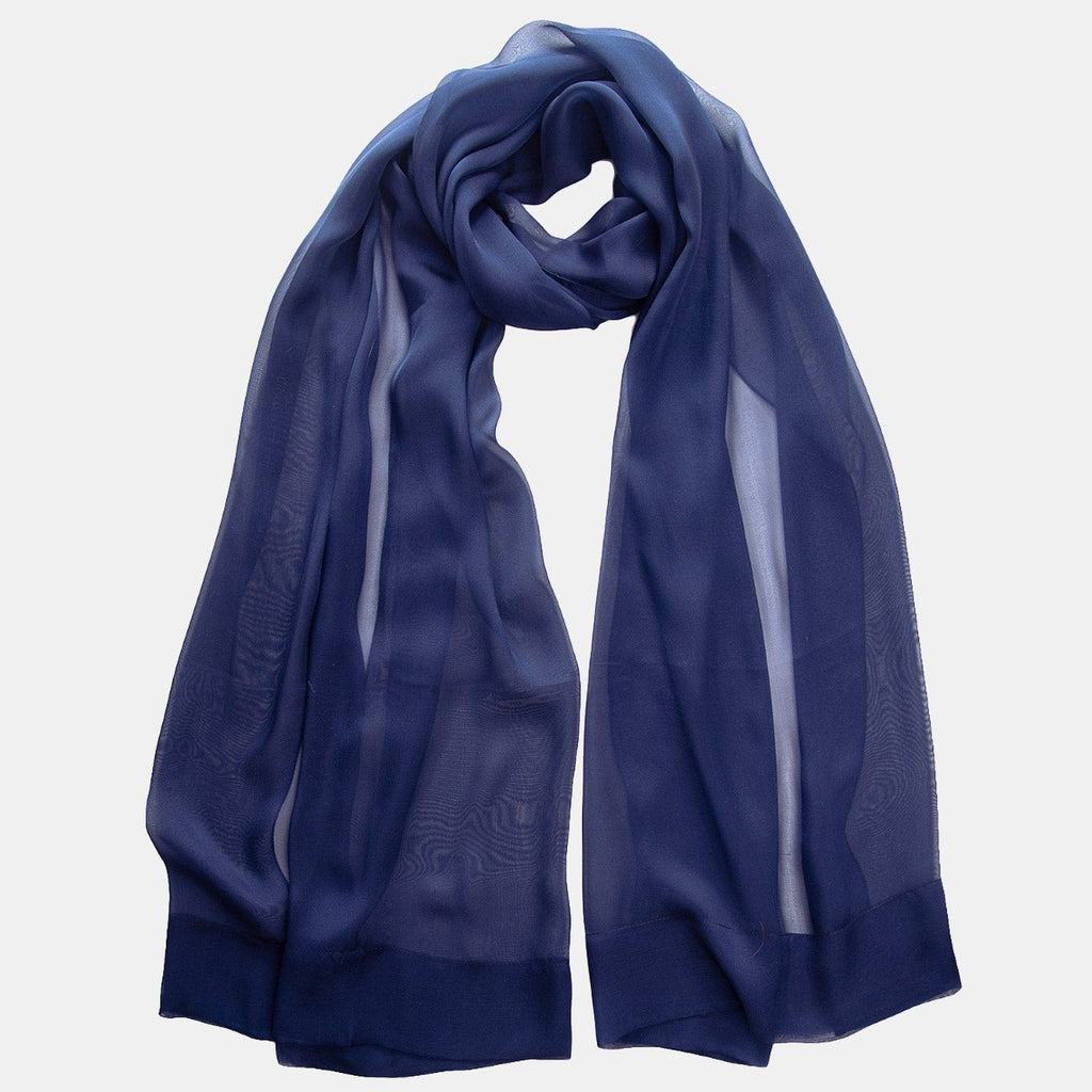 Carmen - Silk Scarf Shawl - Marine Navy - My Men's Shop