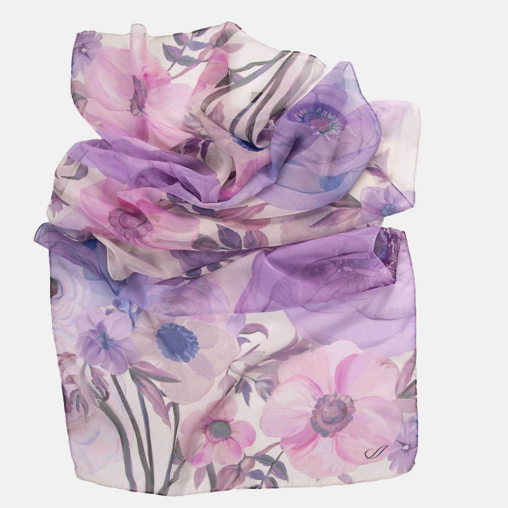 Campo de' Fiori - Long Silk Scarf - Lavender - My Men's Shop