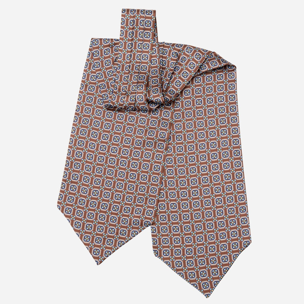Barberini - Silk Ascot Cravat Tie - Chocolate